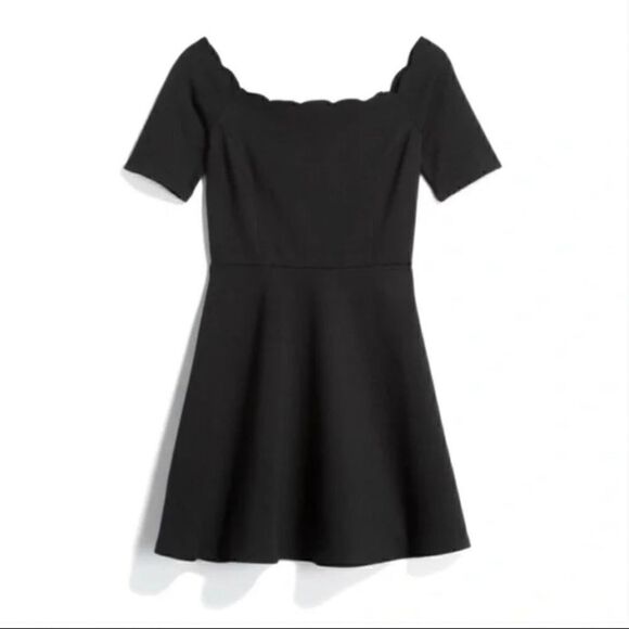 NINE BRITTON | Vandalie Off The Shoulder Scallop Neckline Ponte Dress - Picture 1 of 3